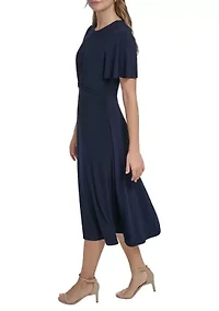 Women's Cinched Midi Dress
