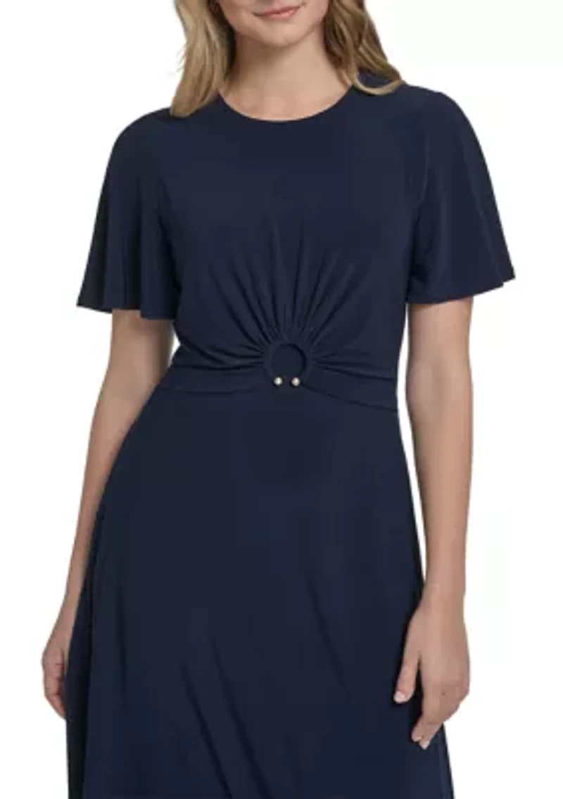 Women's Cinched Midi Dress
