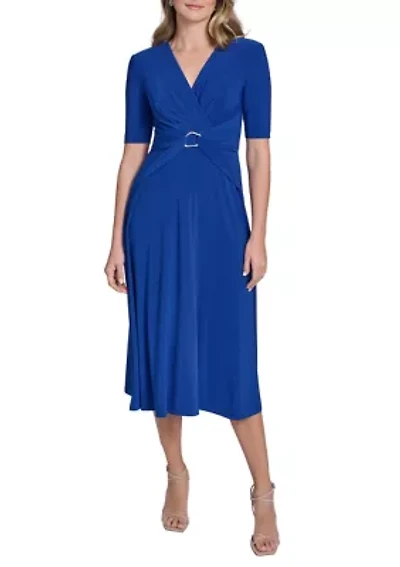 Women's Cinched Front A-Line Dress