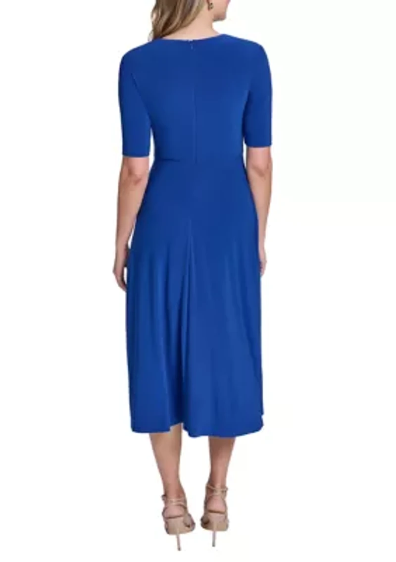 Women's Cinched Front A-Line Dress