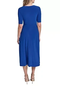 Women's Cinched Front A-Line Dress