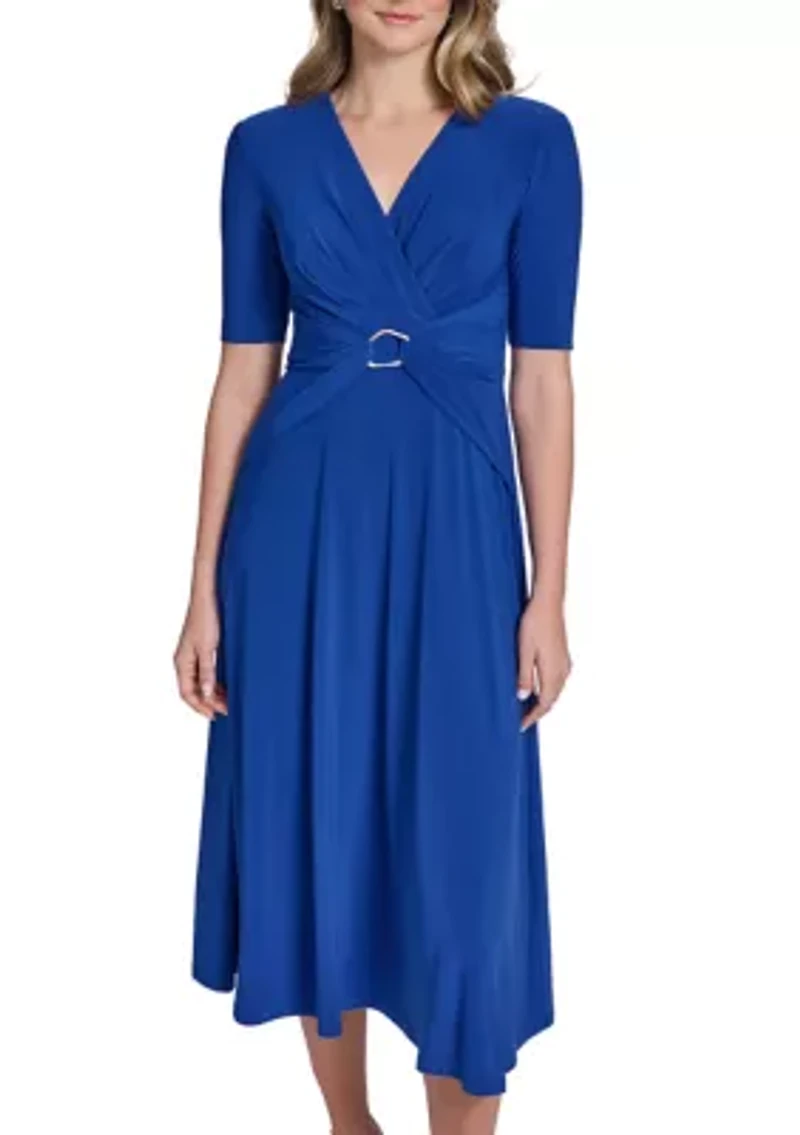 Women's Cinched Front A-Line Dress