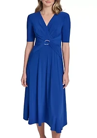 Women's Cinched Front A-Line Dress