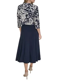 Women's 3/4 Sleeve Dress and Jacket Set