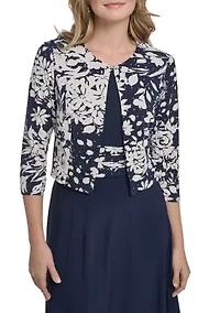 Women's 3/4 Sleeve Dress and Jacket Set