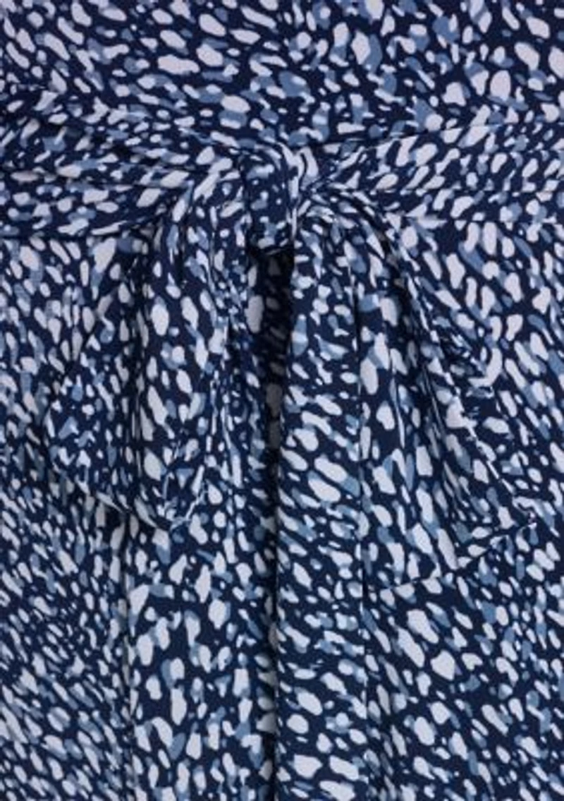Women's Sleeveless Cowl Neck Printed A-Line Dress
