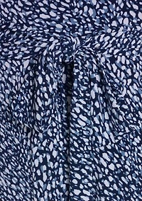 Women's Sleeveless Cowl Neck Printed A-Line Dress