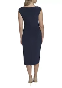 Women's Sleeveless Sheath Midi Dress