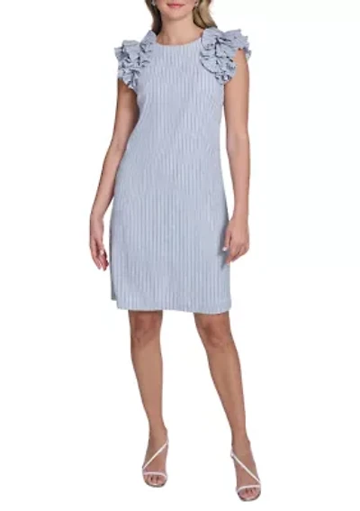 Women's Sleeveless Seersucker Shift Dress