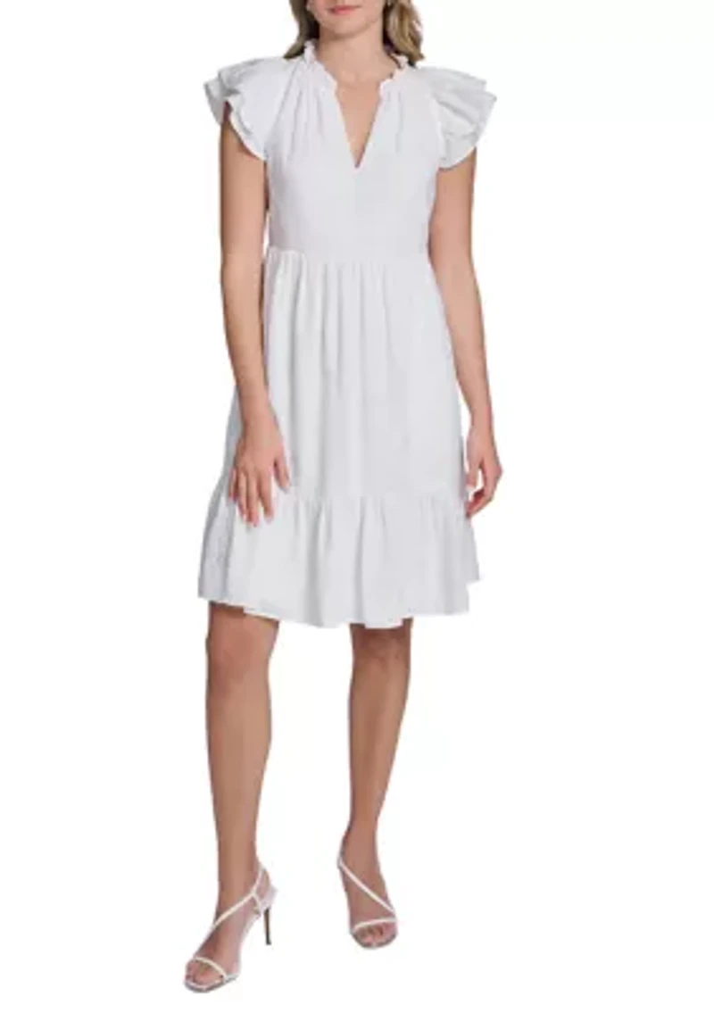Women's Short Sleeve Lace Dress