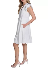 Women's Short Sleeve Lace Dress