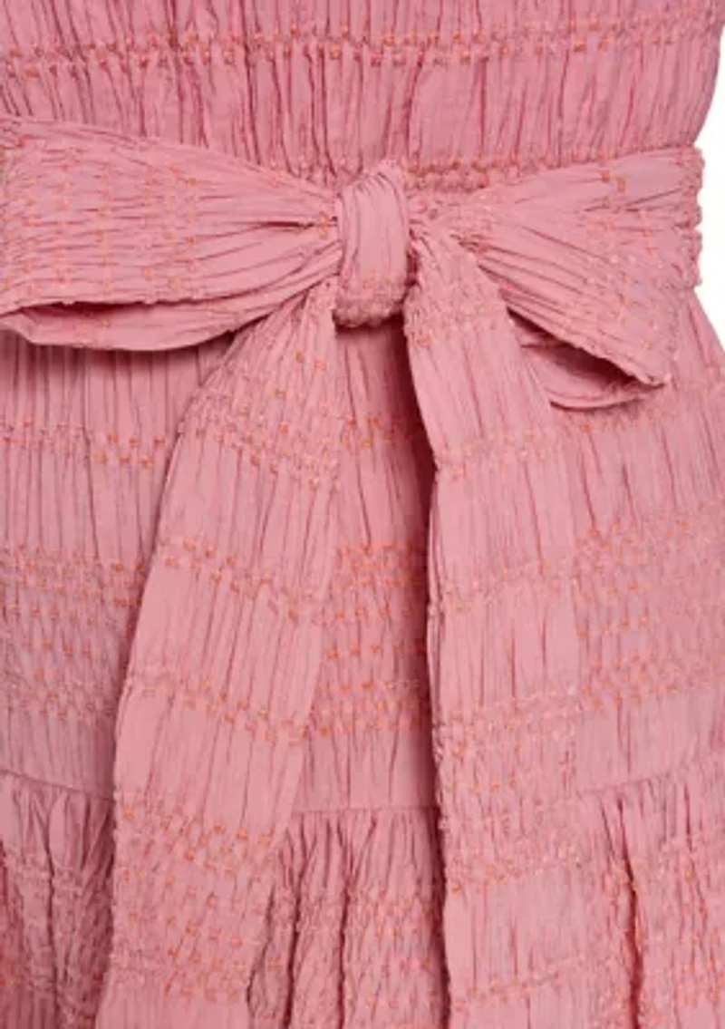 Women's Sleeveless Eyelet Dropped Waist Dress