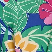 Women's Sleeveless Floral Printed Shirtdress