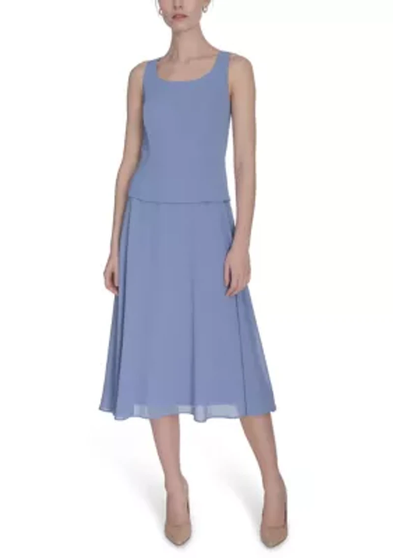 Women's 3/4 Sleeve Floral Embellished Dress and Jacket Set