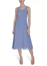 Women's 3/4 Sleeve Floral Embellished Dress and Jacket Set