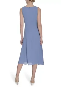 Women's 3/4 Sleeve Floral Embellished Dress and Jacket Set