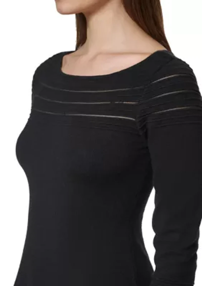 Women's 3-Quarter A-Line Sweater Dress