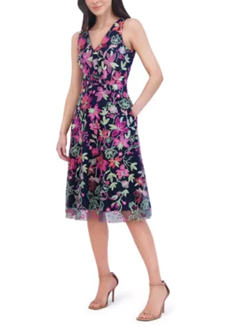 Women's Floral Printed Sheath Dress