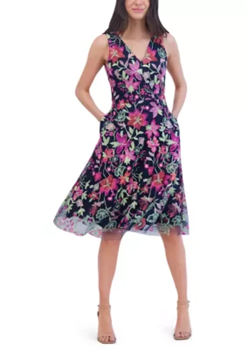 Women's Floral Printed Sheath Dress