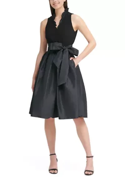 Women's Taffeta Fit and Flare Dress