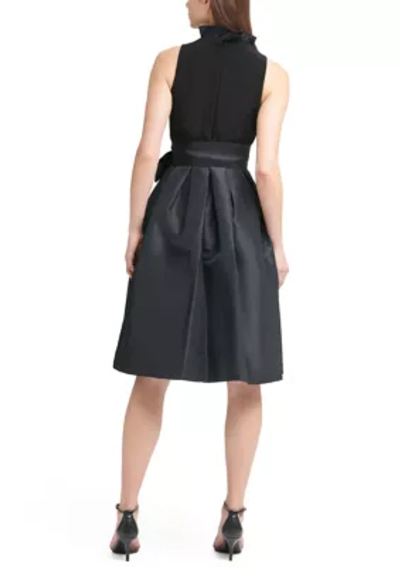 Women's Taffeta Fit and Flare Dress