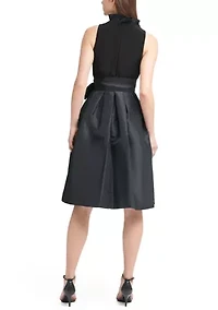 Women's Taffeta Fit and Flare Dress