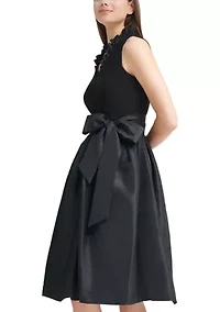 Women's Taffeta Fit and Flare Dress