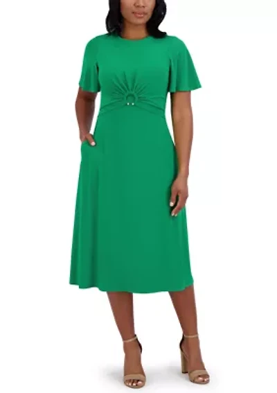 Women's Short Sleeve A-Line Dress