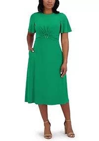 Women's Short Sleeve A-Line Dress