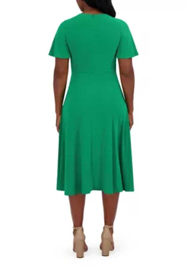 Women's Short Sleeve A-Line Dress