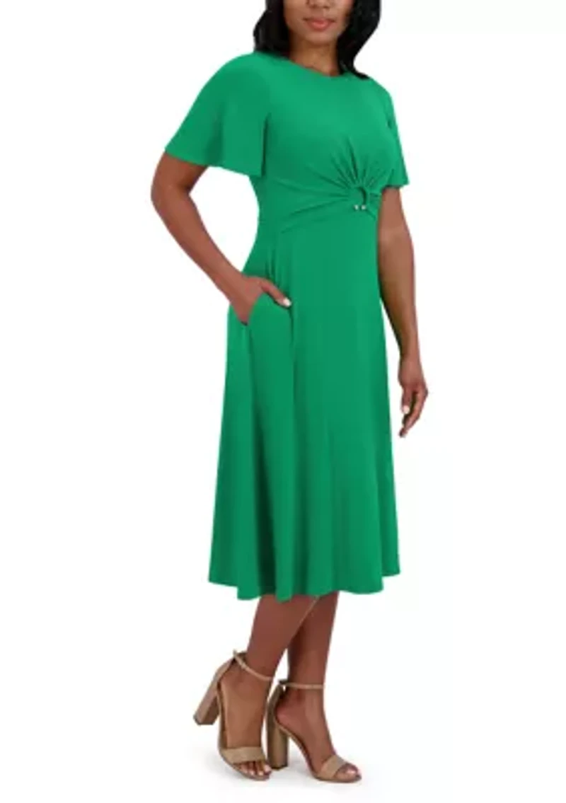 Women's Short Sleeve A-Line Dress