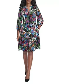 Women's Floral V-Neck Dress