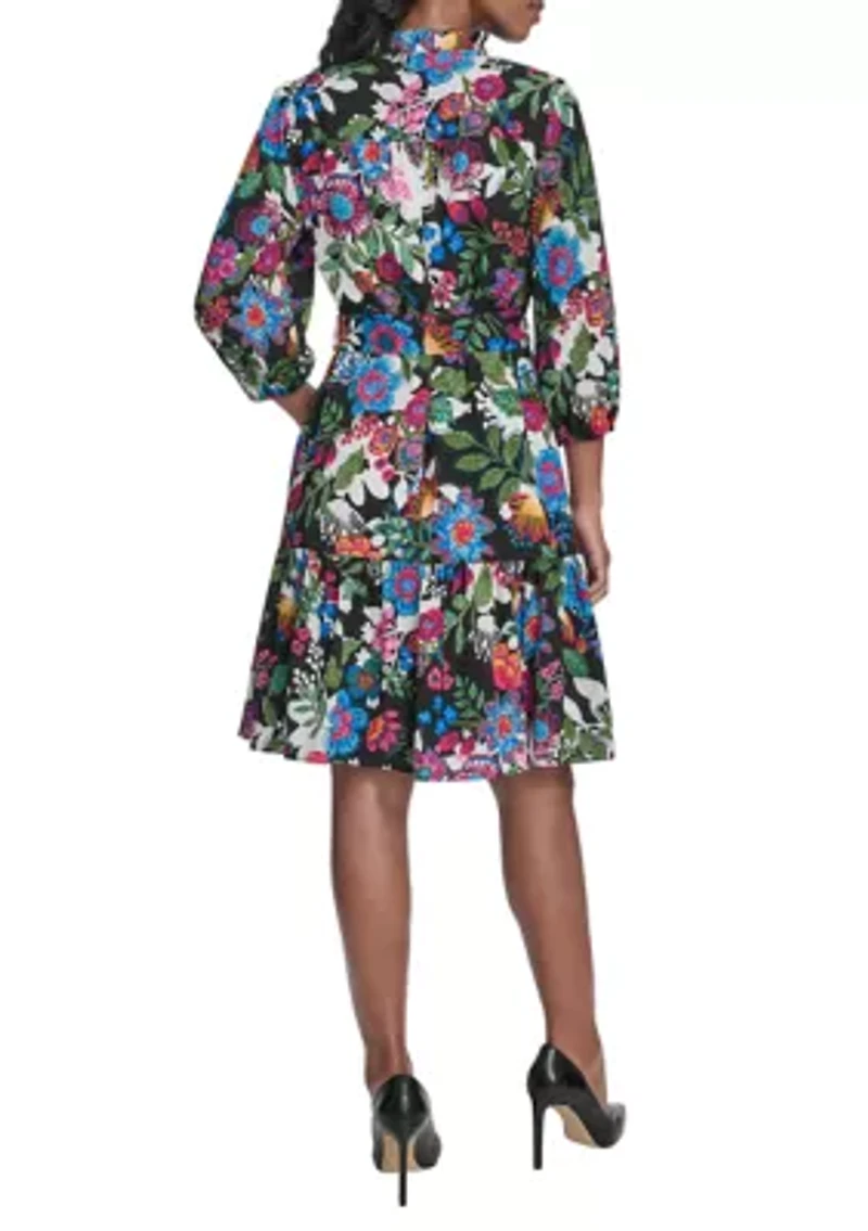 Women's Floral V-Neck Dress