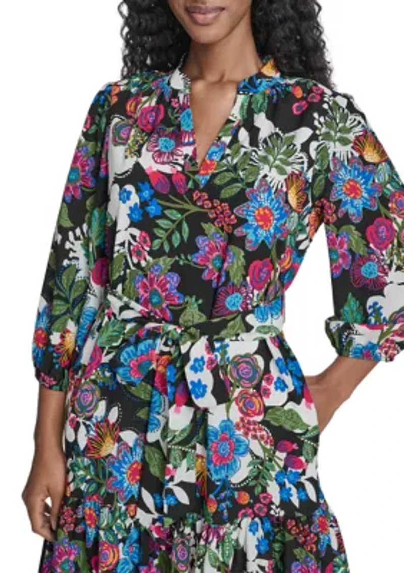 Women's Floral V-Neck Dress