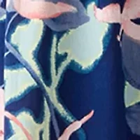 Women's Short Sleeve Floral Midi Shirtdress