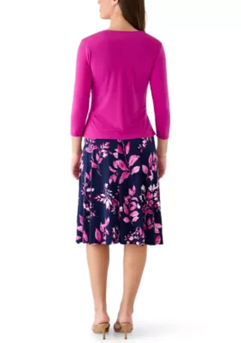 Women's Long Sleeve Ruffle Jacket Dress