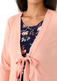 Women's Floral Dress and Jacket Set