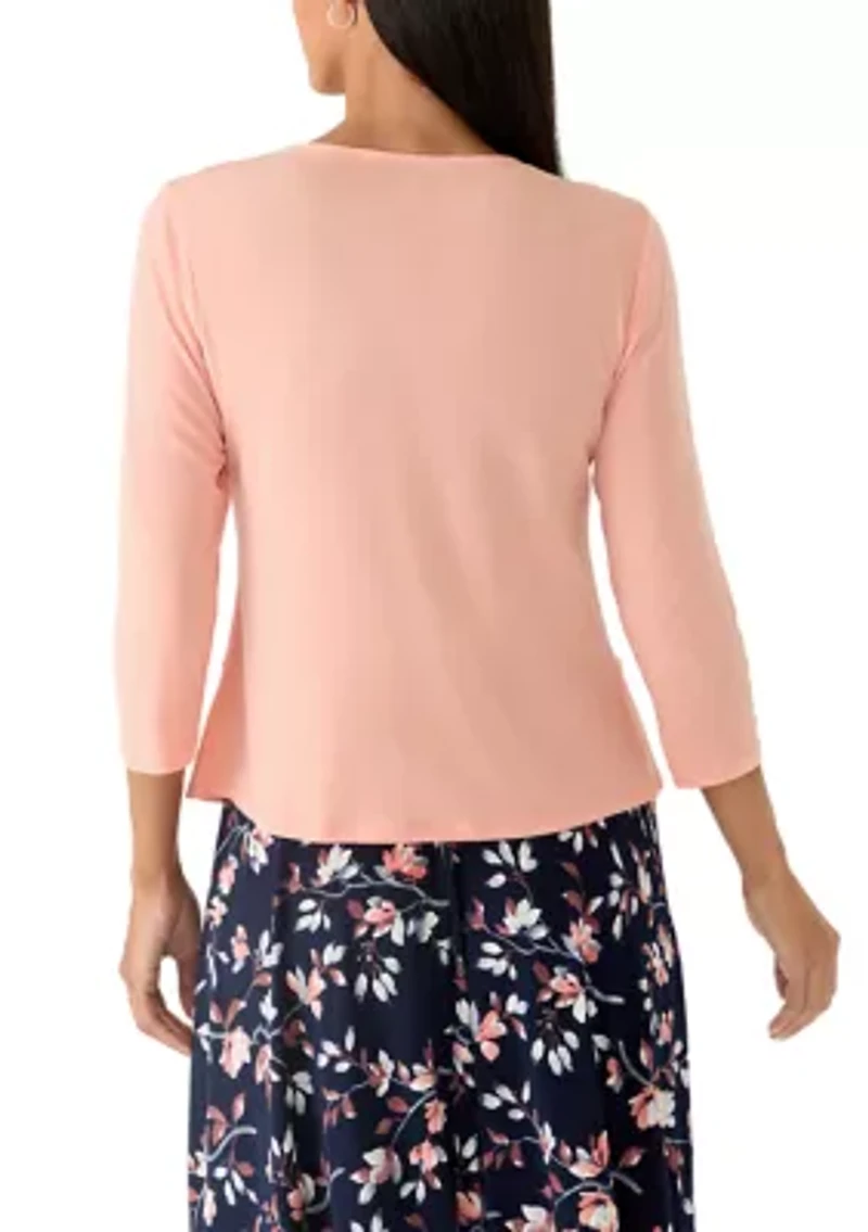 Women's Long Sleeve Ruffle Jacket & Dress Set