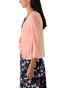 Women's Long Sleeve Ruffle Jacket & Dress Set
