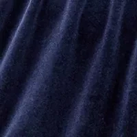 Women's Long Sleeve V-Neck Solid Fit and Flare Dress