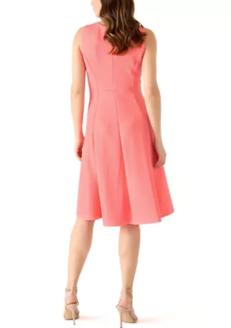 Women's Sleeveless Cutout Fit and Flare Dress