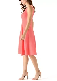 Women's Sleeveless Cutout Fit and Flare Dress