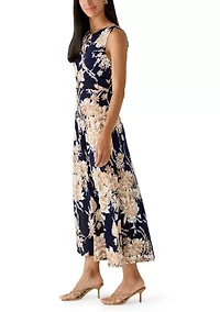 Women's Sleeveless Floral Sheath Dress