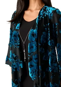 Women's Floral Short Sleeve Jacket Dress