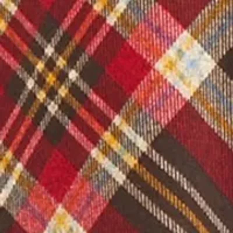 Women's 3/4 Sleeve Plaid A-Line Cozy Dress