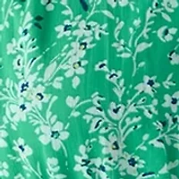 Women's Short Sleeve V-Neck Ditsy Floral Print Dress
