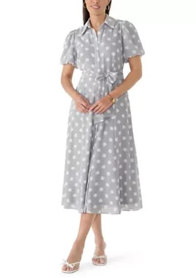 Women's Dot Maxi Shirtdress