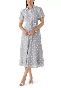 Women's Dot Maxi Shirtdress