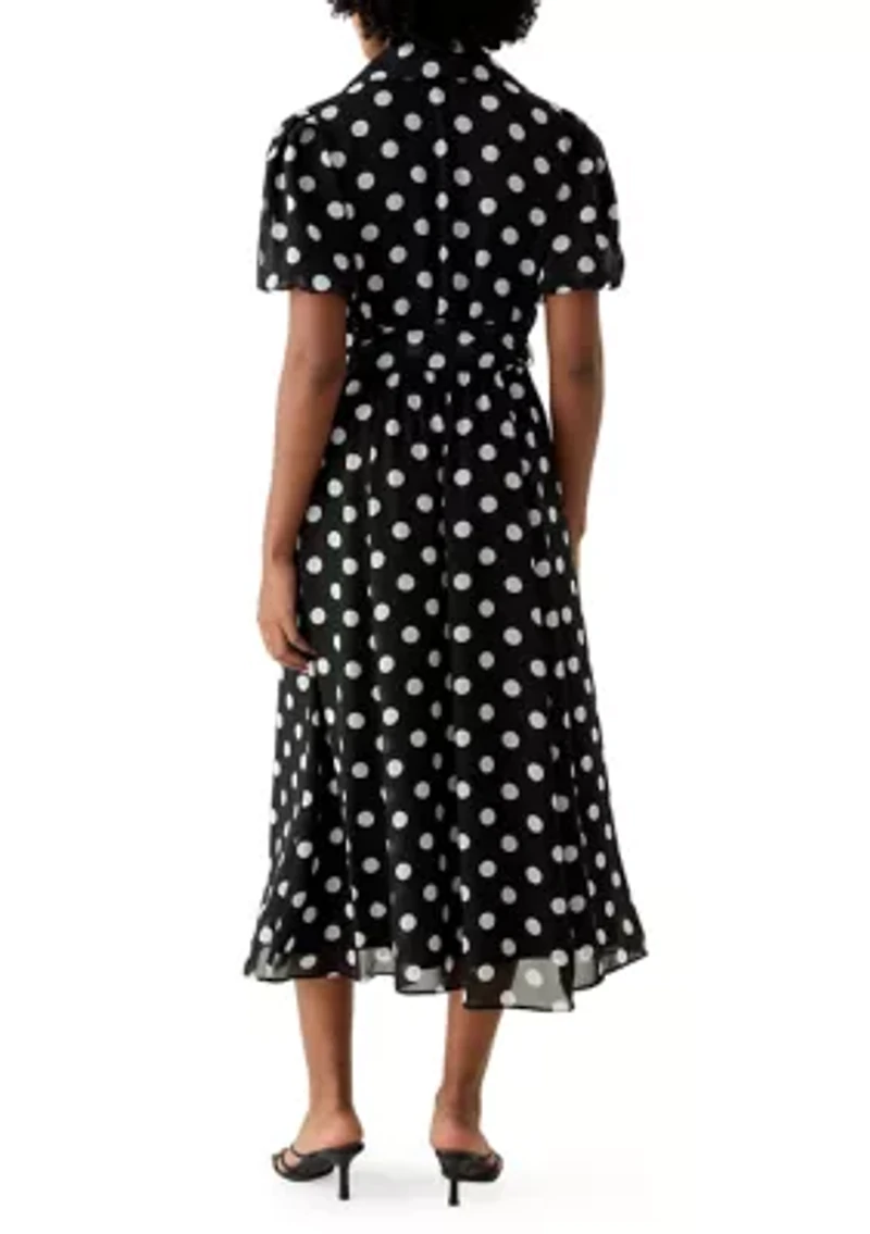 Women's Dot Maxi Shirtdress