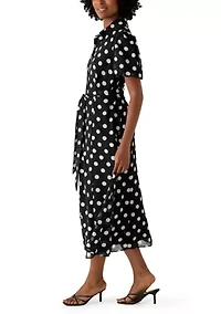 Women's Dot Maxi Shirtdress